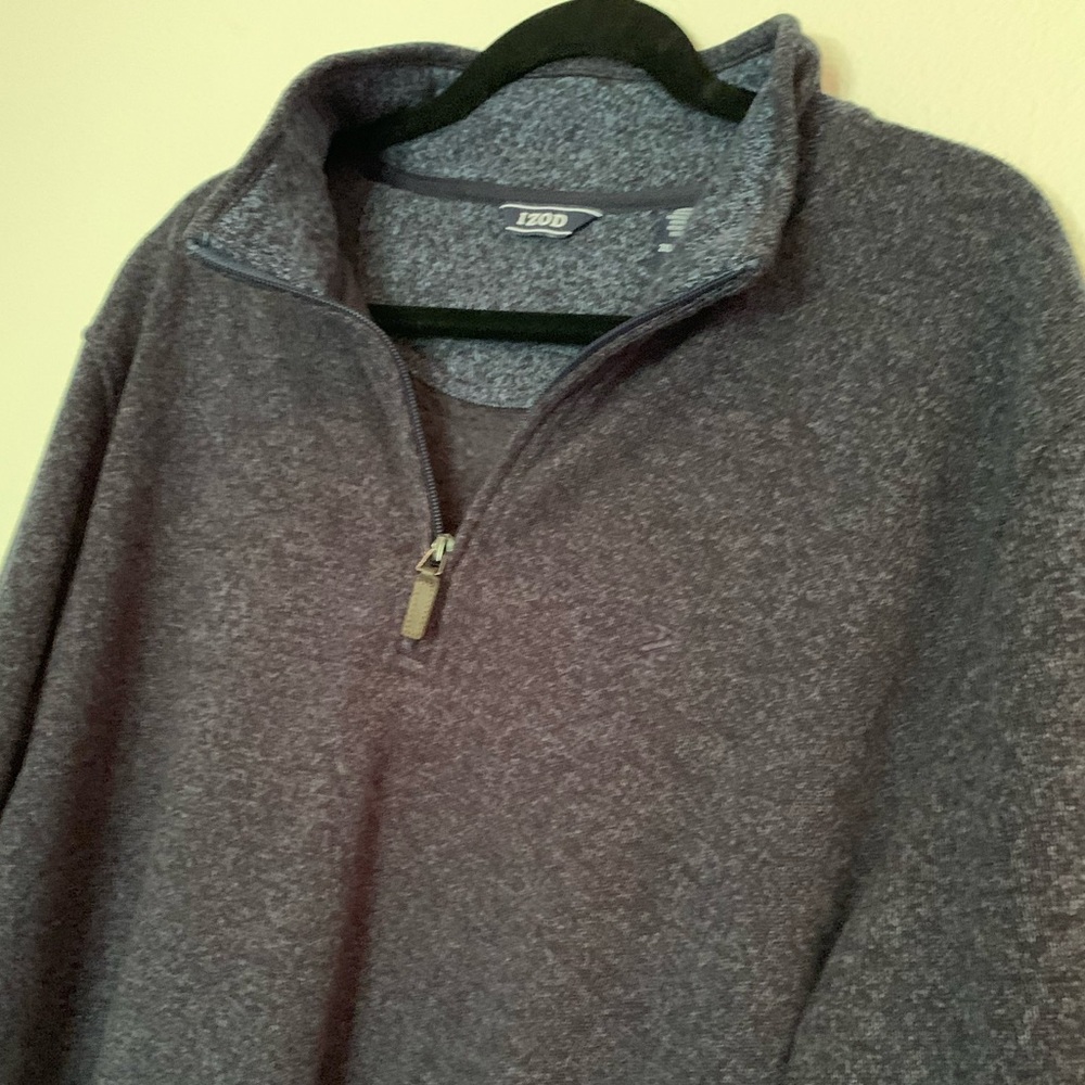 IZOD XXL blue sweater with 1/4 front zipper